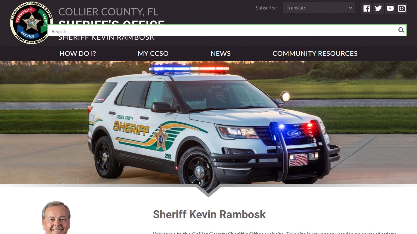 Collier County, FL Sheriff | Sheriff Kevin J Rambosk, Naples FL